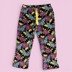 Fuzzy plush Batman pj pants